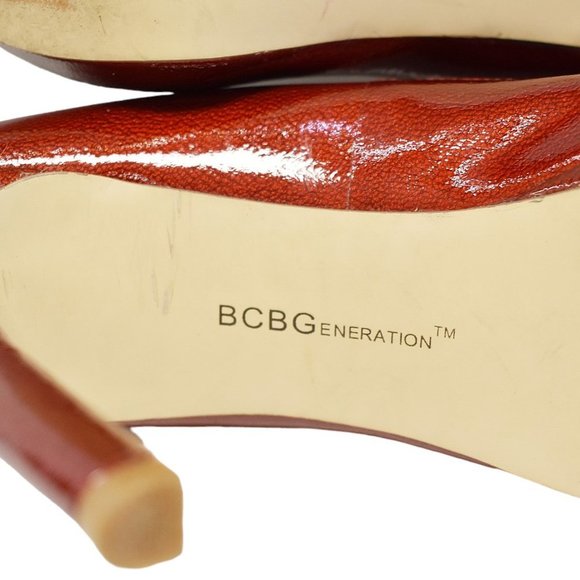 BCBGeneration "Tina" Leather Ruby Red Stiletto Pumps - Picture 11 of 12